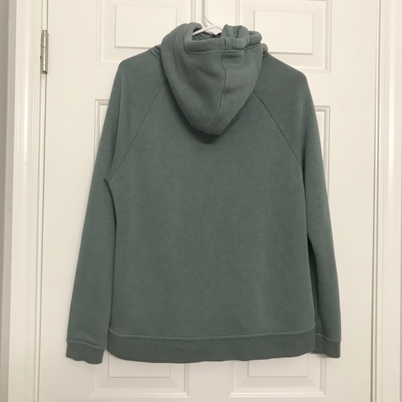 Nike Women’s Funnel Neck Pocket Sweatshirt In Beautiful Blue Green Sage - Picture 13 of 16